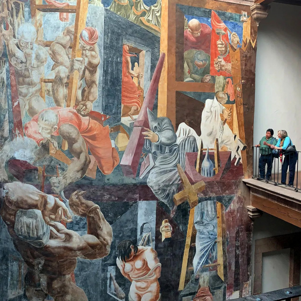 Мурал, спрятанный за фальшивой стеной, вновь увидел свет