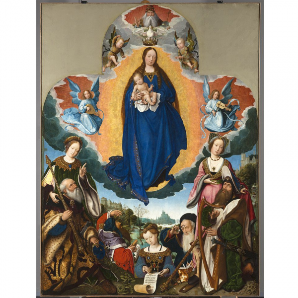 Кораблекрушение у аббатства и другие детали алтарной картины «Мария во славе»