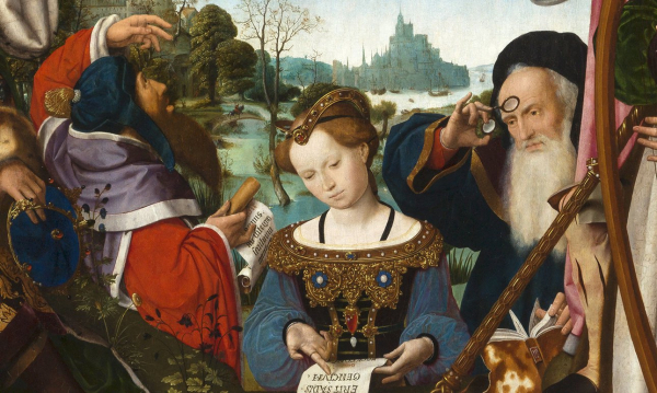 Кораблекрушение у аббатства и другие детали алтарной картины «Мария во славе»