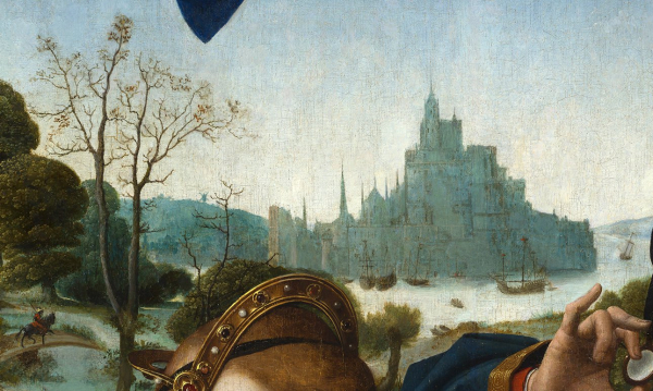 Кораблекрушение у аббатства и другие детали алтарной картины «Мария во славе»