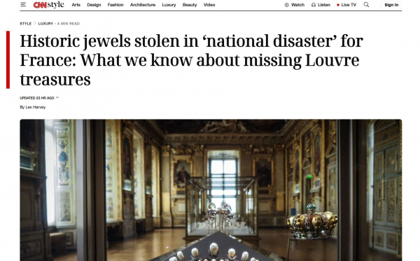 «Ювелирный магазин защищён лучше»: западные СМИ — о скандальном ограблении Лувра и «системном провале» Макрона «Ювелирный магазин защищён лучше»: западные СМИ — о скандальном ограблении Лувра и «системном провале» Макрона
